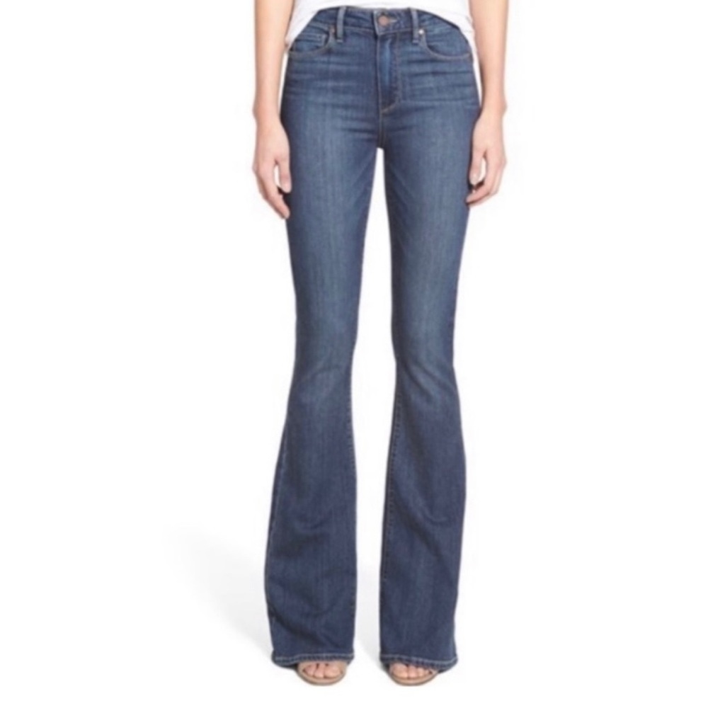 Like New! Paige Premium Denim High Rise Flare Bell Canyon Size 25. Inseam: 35.5